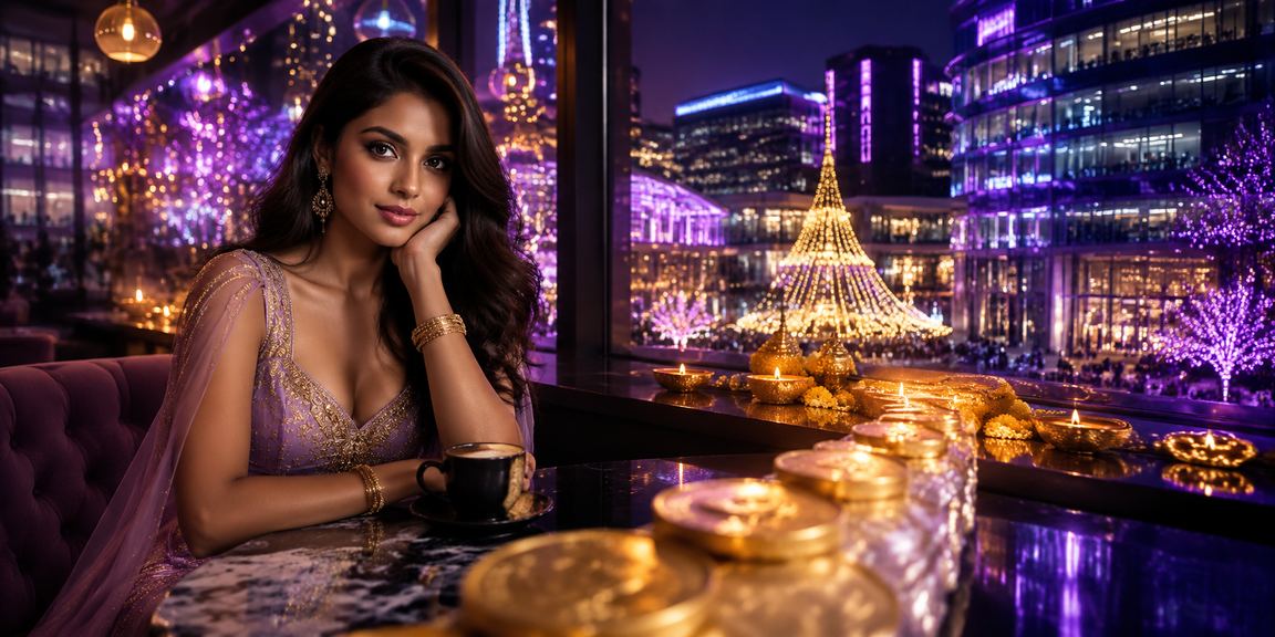 Glamorous live casino entertainment during Diwali festival in India