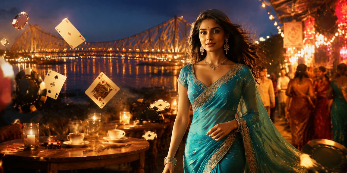 Exclusive poker game among VIP players in Kolkata with traditional attire